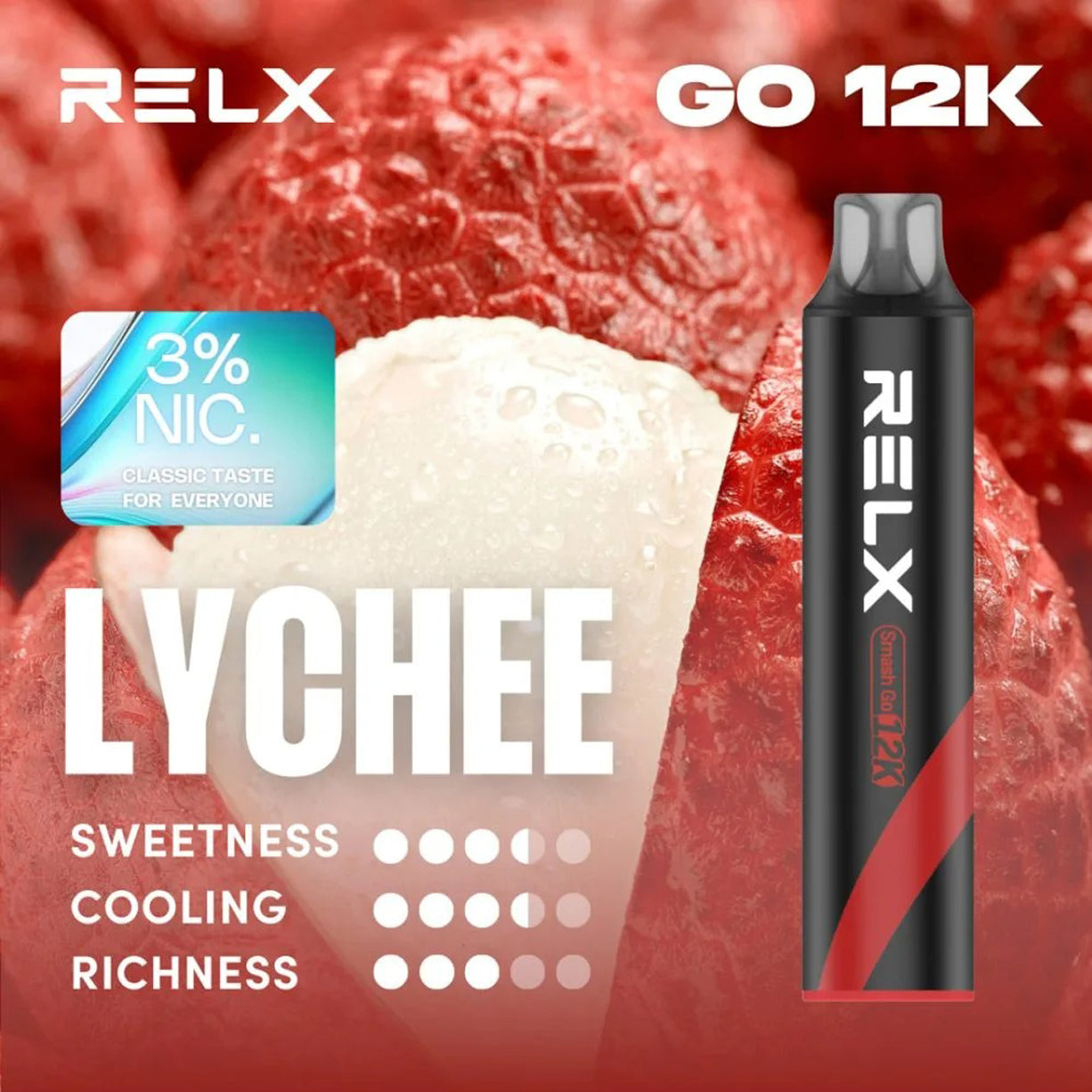 悦刻正品黑条 RELX SMASH GO 12000口 人体工学烟嘴 大容量一次性电子烟 | 多款口味任选
