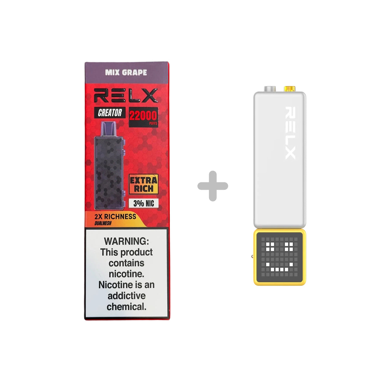 悦刻RELX正品积木乐高RELX Creator 22000口|套餐多口味搭配|适配1代/2代弹杆