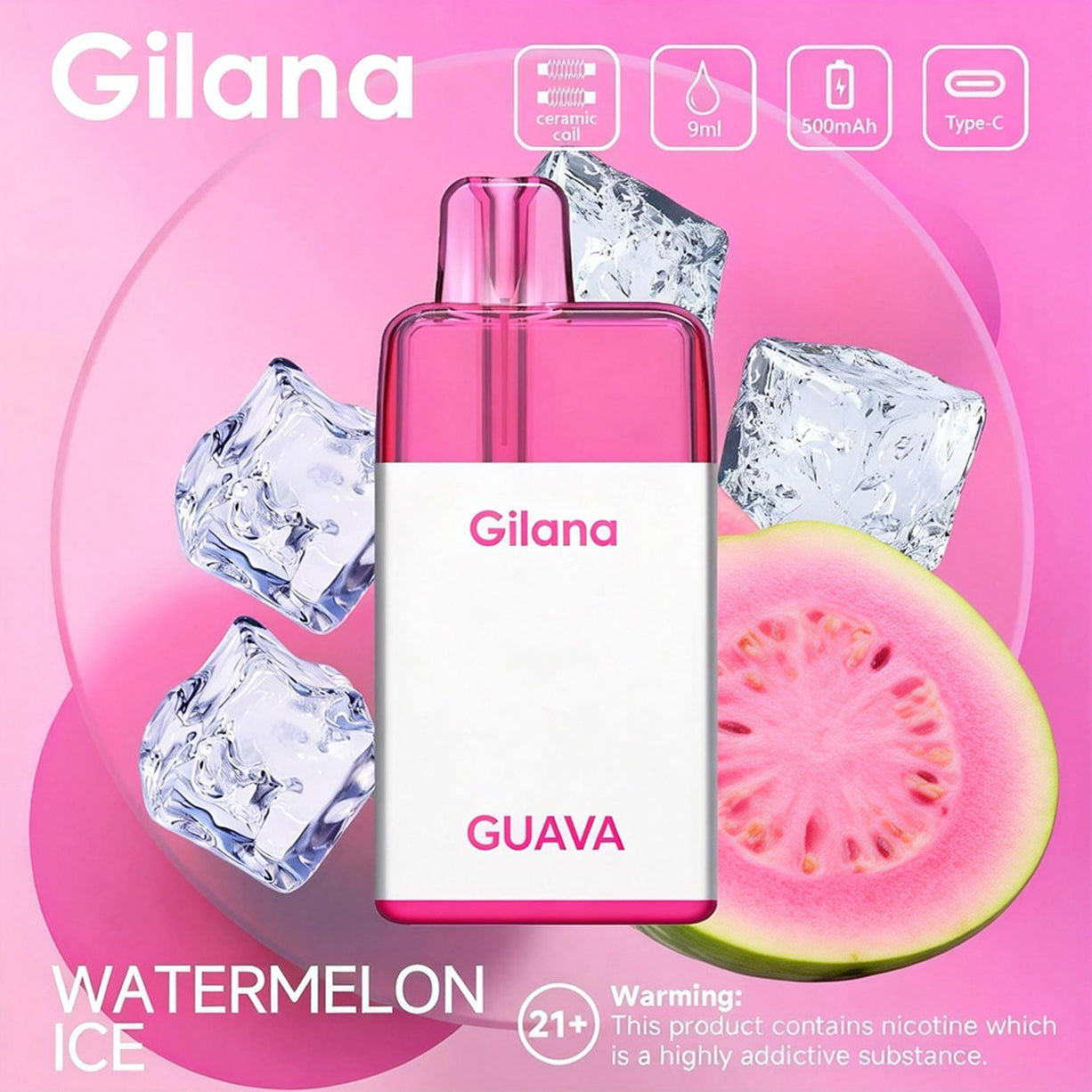 吉拉那正品冰立方 Gilana Ice Cube 7000口劲爽冰感系列一次性电子烟 | 多口味任选