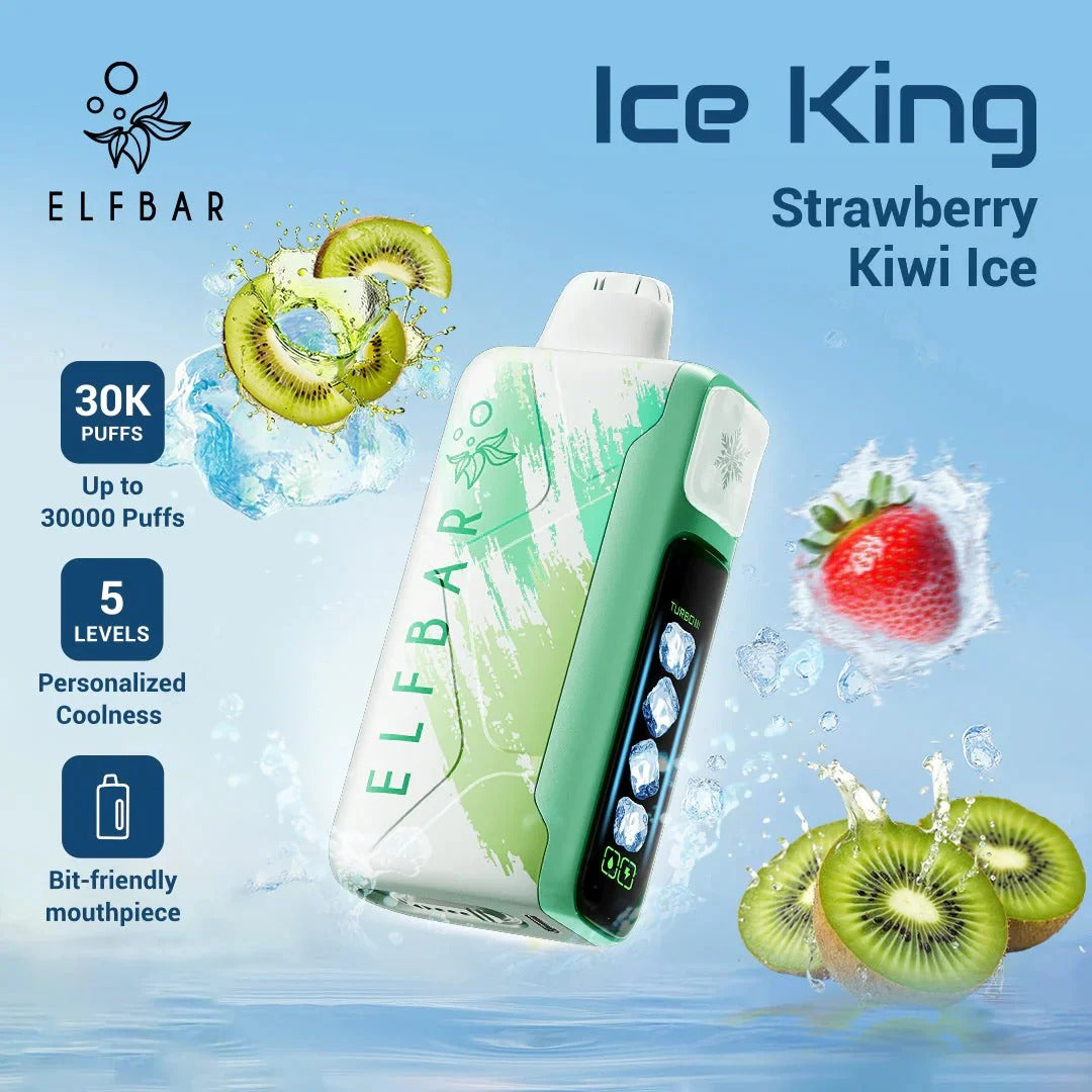 爱奇迹正品 ELFBAR ICE KING 冰王五档冰度 30000 口一次性电子烟 | 多款口味任选