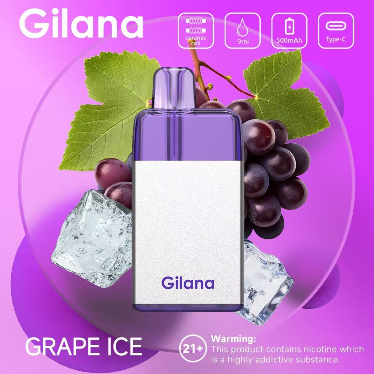吉拉那正品冰立方 Gilana Ice Cube 7000口劲爽冰感系列一次性电子烟 | 多口味任选