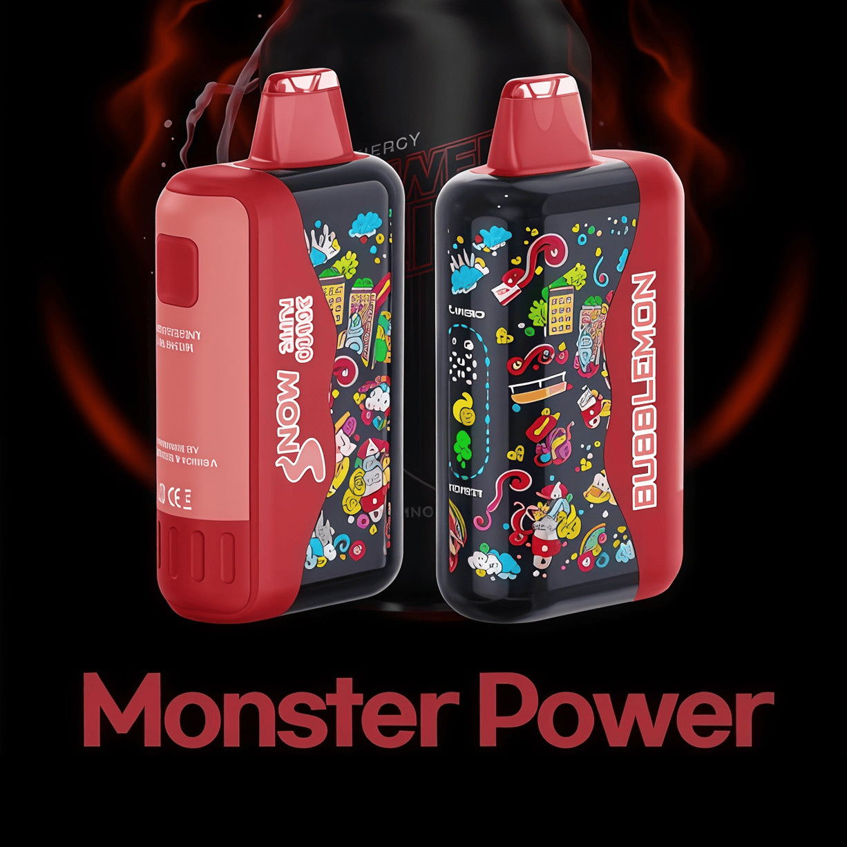 正品韩版 BUBBLE MON GRAFFITI 巴布梦泡泡兽 | 满天星炫彩壁纸LED灯效 | 35000口可调功率 | 隐藏口味一次性电子烟