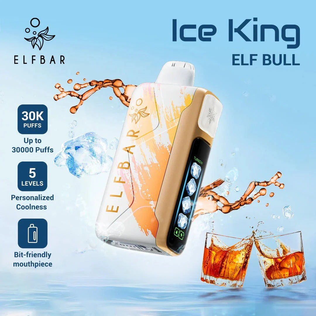 爱奇迹正品 ELFBAR ICE KING 冰王五档冰度 30000 口一次性电子烟 | 多款口味任选