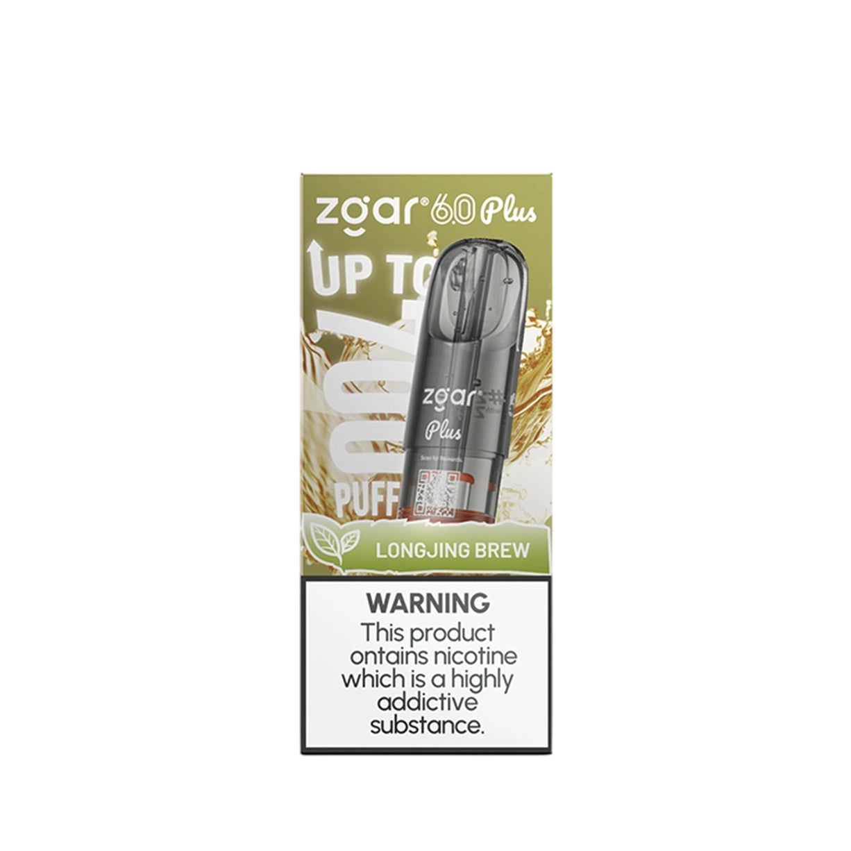 冰熊ZGAR正品新款超大容量3.5ml Zgar Pod 6.0 PLUS 龙井茶口味烟弹
